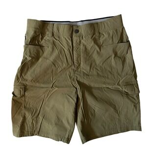 Orvis Cargo Shorts Mens 38 Green Excellent Stretch Nylon Hiking Utility Fishing